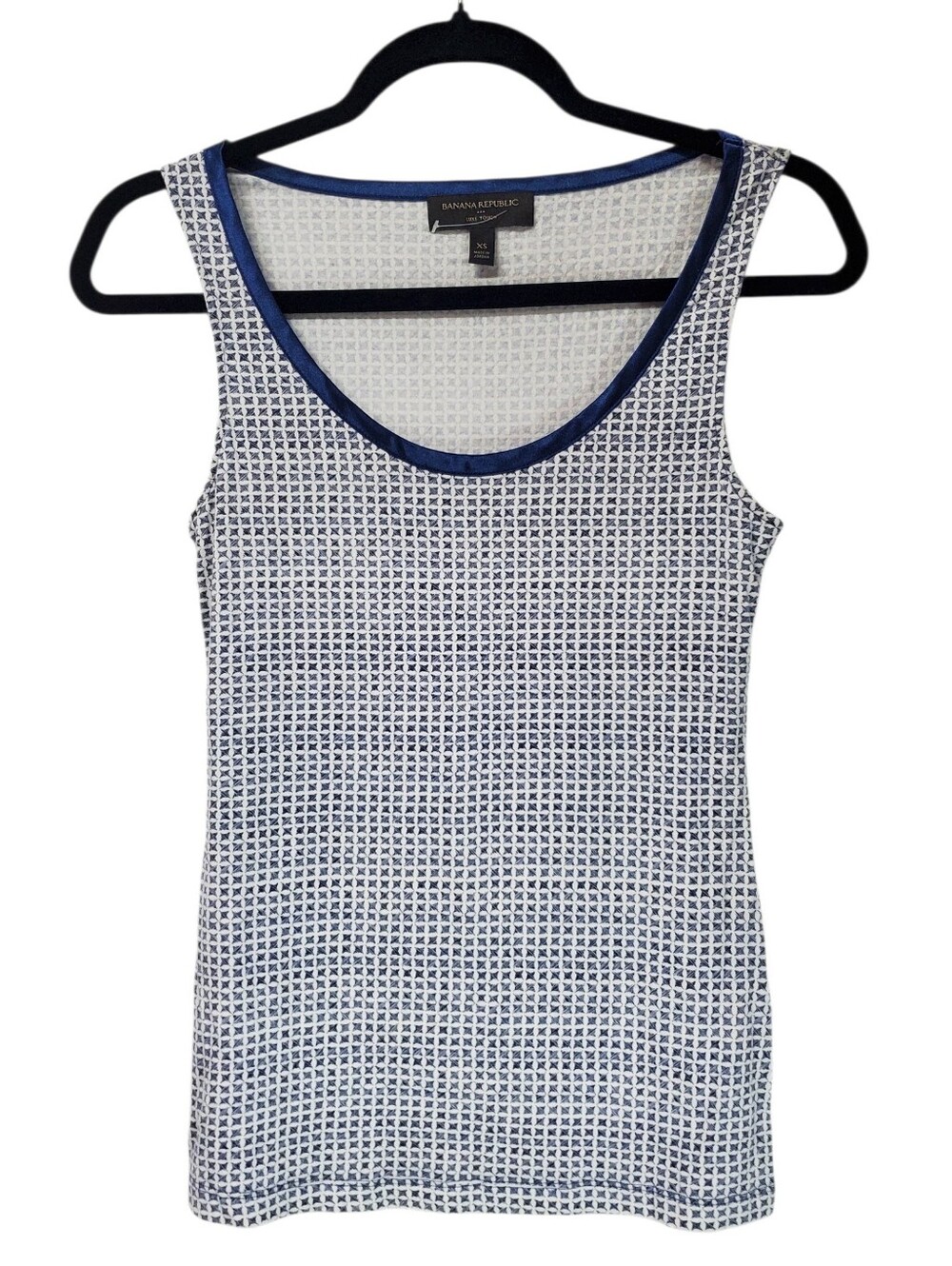 Tank Top Banana Republic Luxe Touch Size Extra Small Geometric Print Extra Soft!